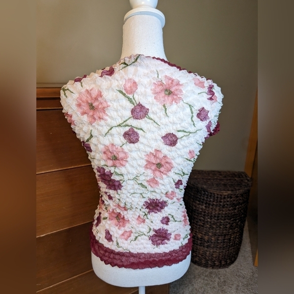 Vintage Magic Popcorn CRINKLE BUBBLE Travel Top OS 1990's - Picture 9 of 11